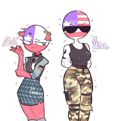 Countryhumans Chile And America 💖 😣 Arte Del Campo Dibujos Divertidos