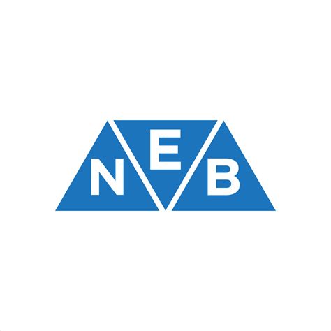 enb triangle shape logo design  white background enb creative