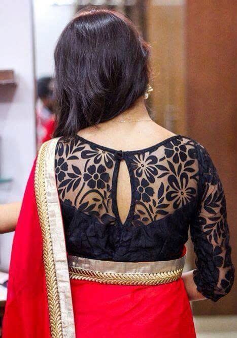 Saree blouse neck designs with lace designs – Wedding designer suits ...