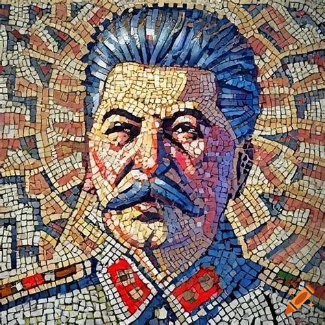 Mosaic Portrait Of Joseph Stalin