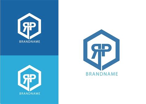 Premium Vector Modern Monogram Initial Letter Rp Logo Design Template