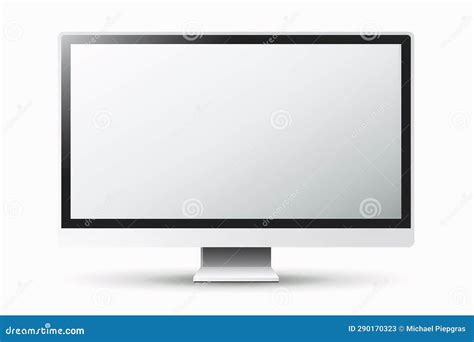 computer monitor isolated   white background stock image image