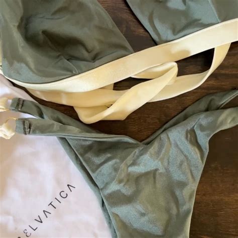 Women S White And Blue Bikini And Tankini Bottoms Depop