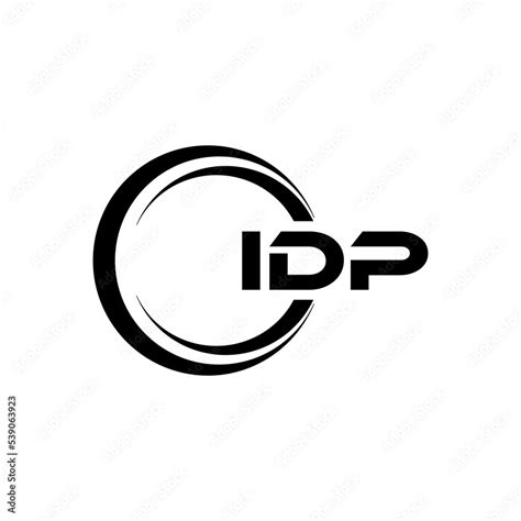 IDP letter logo design with white background in illustrator, cube logo ...