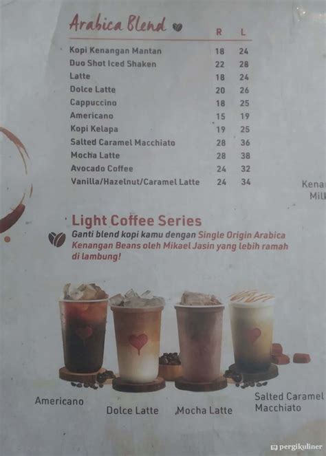 Selalu Diperbarui Menu Kopi Kenangan Kramat Jati