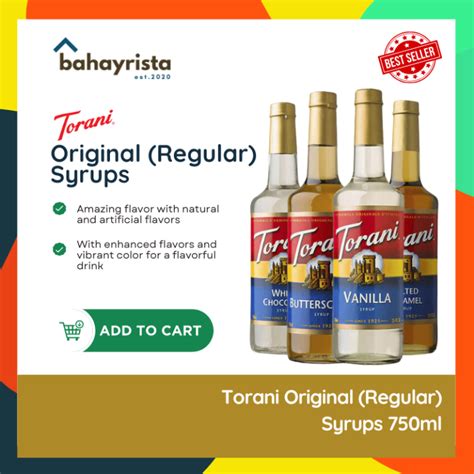 Best Seller Torani Coffeehouse Regular Syrups 750ml Lazada Ph