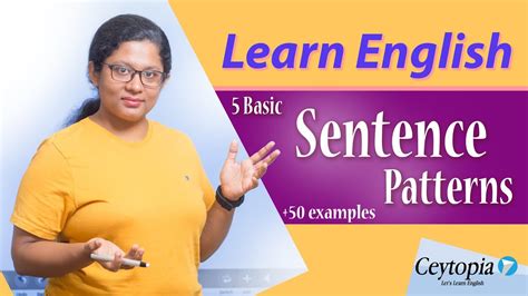 5 Basic Sentence Patterns In English 50 Examples English Grammar