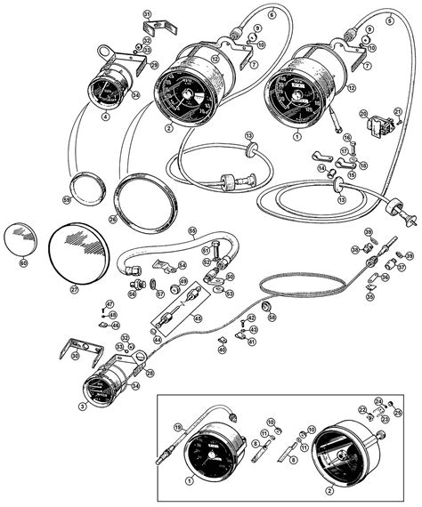 Gauges Cables Mgb Mgb Gt Moss Europe Classic Car Parts