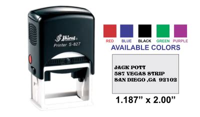 Shiny 827 Shiny Custom Self Inking Stamp