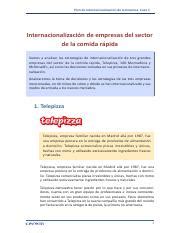 Casos Plan De Internacionalizaci N De La Empresa Pdf Plan De