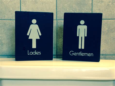 Ladies And Gentlemen Restroom Wood Signs Bathroom By Tinastinkers 2000