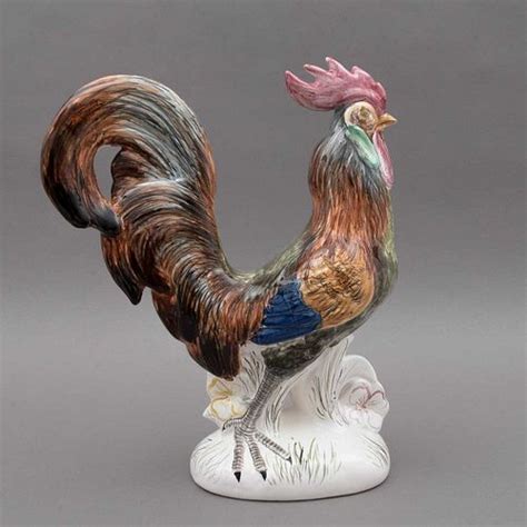 GALLO. MÉXICO, SXX. Sellado CERÁMICA VALENCIA, S.A. Elaborado en semiporcelana. Pintado a mano ...