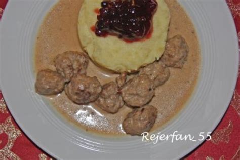 Schwedische Fleischbällchen Köttbullar mit Soße Rezept mit Video