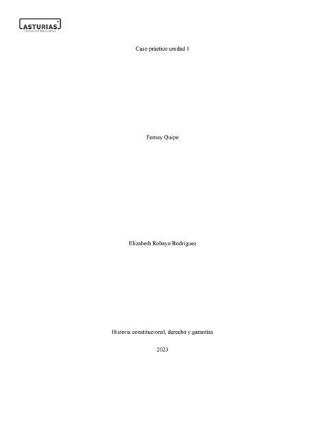 Costitucion Y Democracia Unidad Caso Prctico Unidad Ferney Quipo