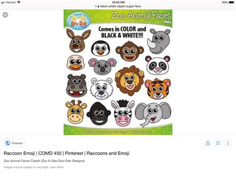 zoo animal faces 7