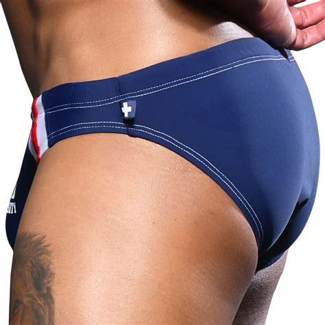 Andrew Christian Phys Ed Varsity Bikini Briefs Navy INDERWEAR