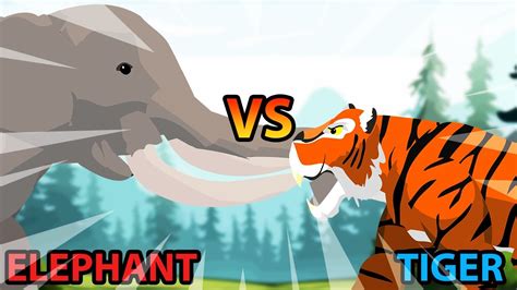 Tiger Vs Elephant Animal Tournament S1 Animal Animation Youtube