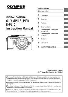 Olympus E PL10 Printed Manual