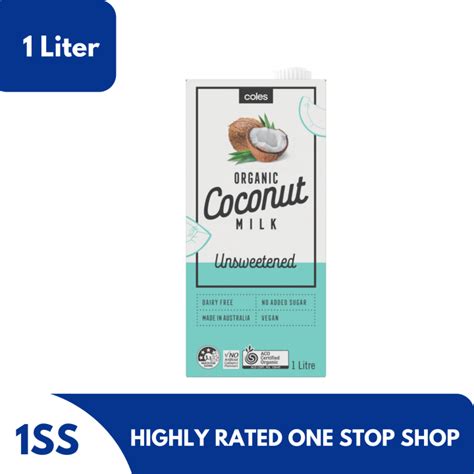 Coles Organic Coconut Milk Unsweetened 1 Liter Lazada Ph