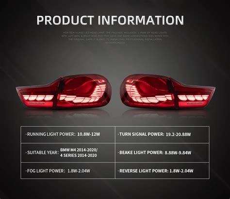 Vland Oled Tail Lights Compatible With Bmw M F F F F Coupe