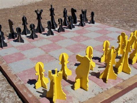 Outdoor Chess 25 Ideas And Inspirations Backyard Games Diy Yard Games Chess Board