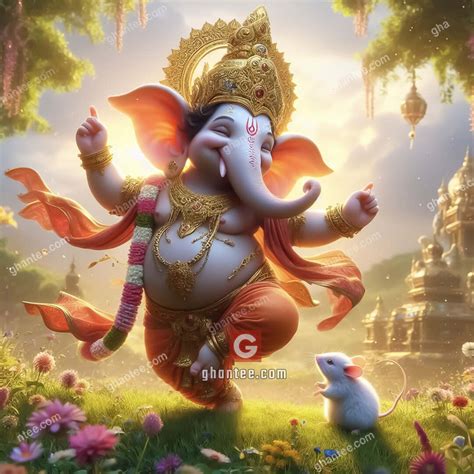 vibrant ganesh ji  mushak raj ghantee