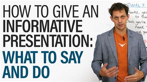 How to Give an Informative Presentation: What to say and do · engVid