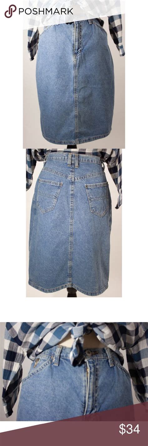 Liz Claiborne Vintage High Waisted Denim Skirt High Waisted Denim