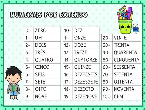 Numeros Por Extenso De A Para Imprimir Ensino Descubra