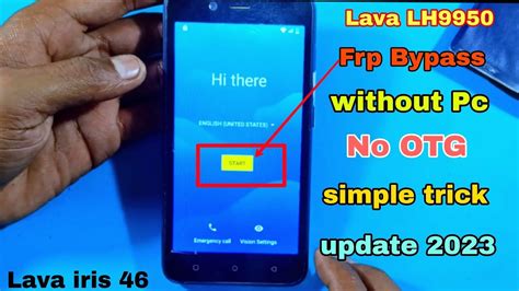 Lava LH9950 FRP Bypass Lava Iris 46Google Account Remove Without PC