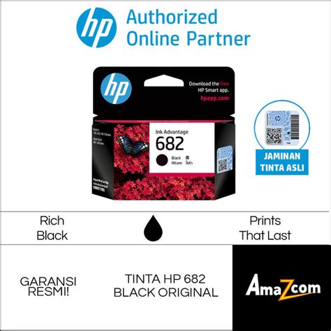 Hp Tinta 682 Black Hitam Original Cartridge Tinta Printer Hp 1216 2335 2336 2337 2775 2776