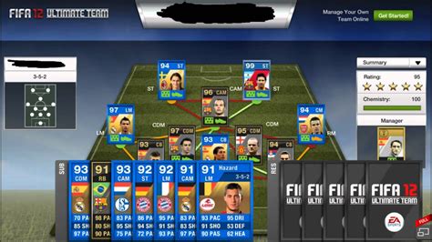 Must Watch Fifa 12 Ultimate Team Best Team Youtube