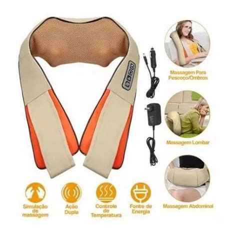 Colete Aparelho Massageador Shiatsu Corporal Bivolt R1 Parcelamento