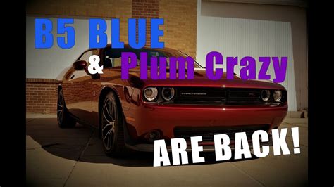 B5 Blue And Plum Crazy Purple Are Back For Dodge Challengers Youtube