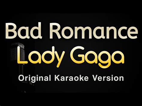 Bad Romance Lady Gaga Karaoke Songs With Lyrics Original Key