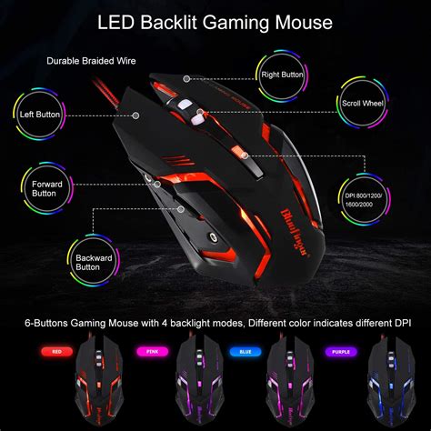 Bluefinger Percent Gaming Keyboard And Mouse Combo Compact Keys