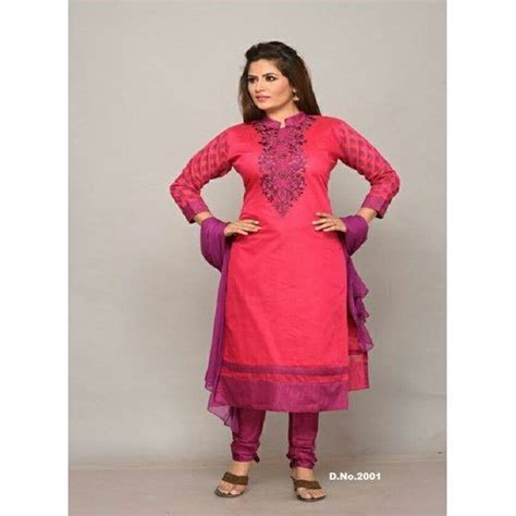 Stitched Ladies Party Wear Cotton Suit Machine Wash At Rs 1200 In