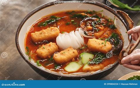 Korean Fish Cake Skewers Vector Illustrations Set Korean Street Food