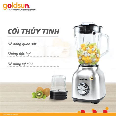 Mua Máy xay sinh tố Goldsun công suất 500W 2 cối xay thủy tinh cao cấp ...