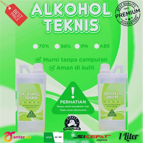 Jual Alkohol Teknis Liter Shopee Indonesia