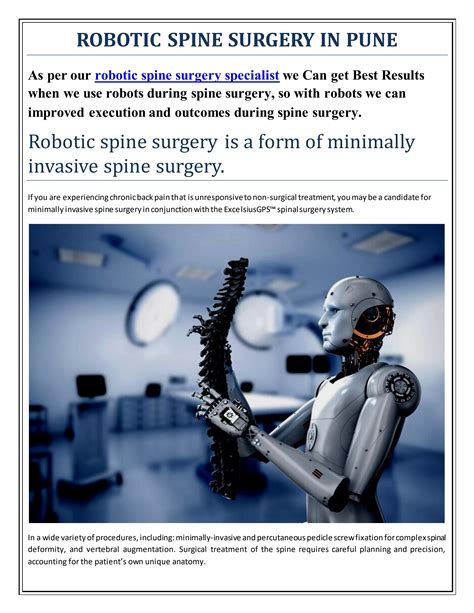 Robotic Spine Surgery In Pune By Orthos Centre Pune Issuu