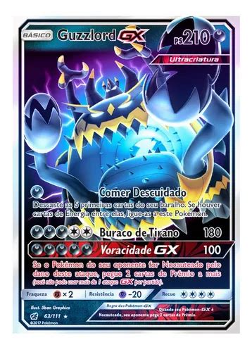 Carta Pokémon Ultracriatura Guzzlord Gx Invasão Carmim Parcelamento