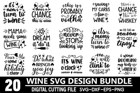 Wine Svg Bundle Vector Graphic Buy T Shirt Designs