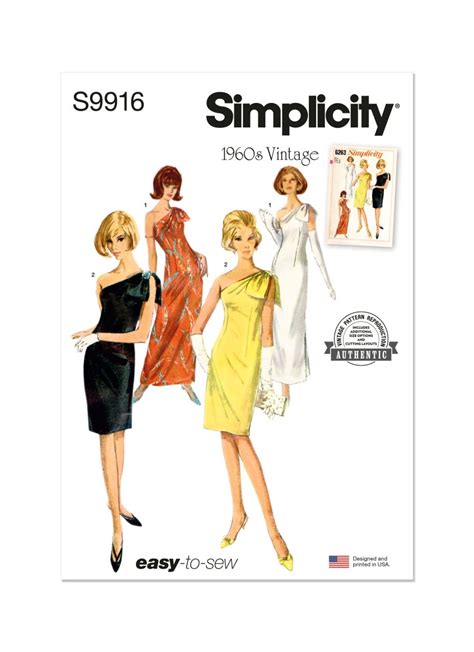 Simplicity Sewing Pattern S9916 Misses Dress In Two Lengths Sewdirect