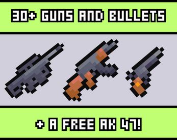 X Pixel Art Gun Asset Pack By Doughnutdev