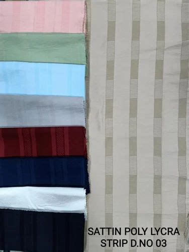 Century Satin Poly Lycra Shirting Fabrics Print Check Stripes Color