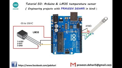 Arduino And Lm35 Temperature Sensor Tutorial 50 Youtube