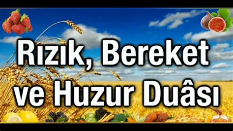 Rizik Ve Bereket Duasi Huzurduas Bereketduas R Z Kduas Youtube