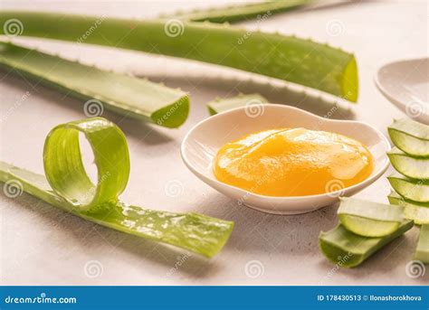 Honey And Aloe Vera As Natural Cosmetics Ingredirents Stock Image