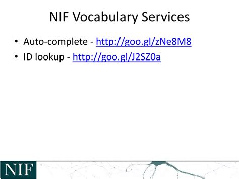 NIF Lexical Overview | PPTX